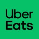 Logo Uber Eats avec texte noir sur fond vert vif